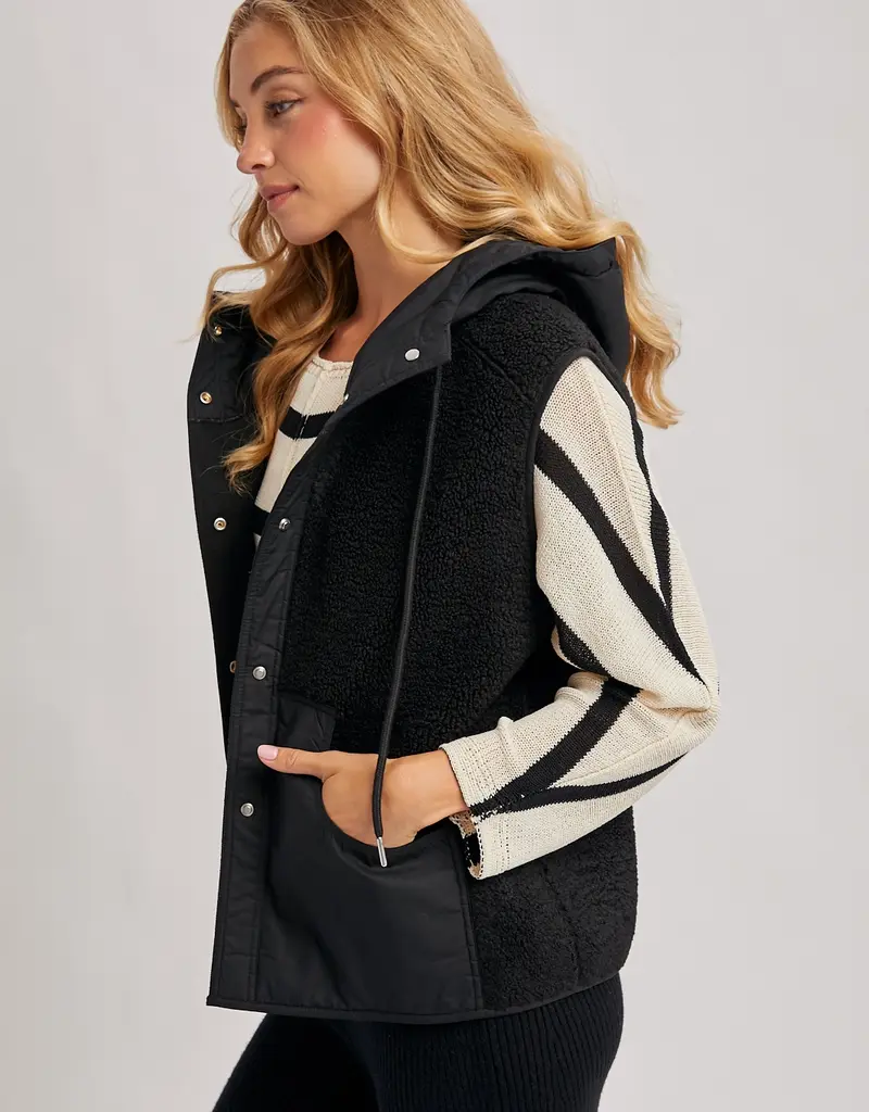 509 Broadway Sherpa Hooded Vest