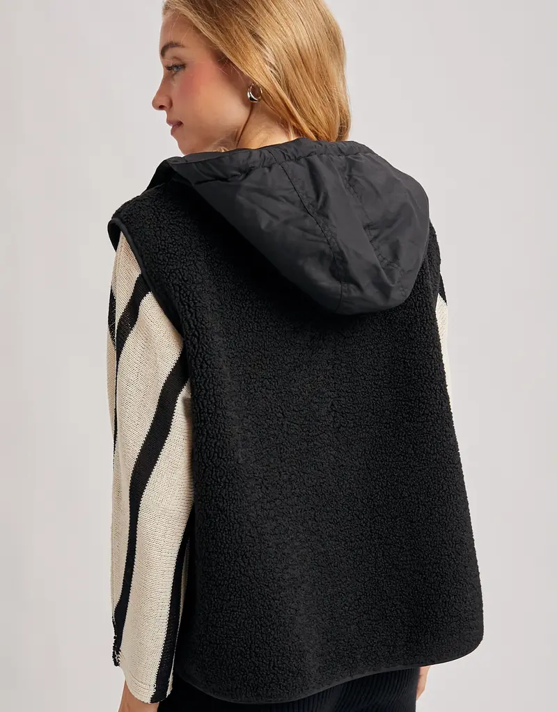 509 Broadway Sherpa Hooded Vest