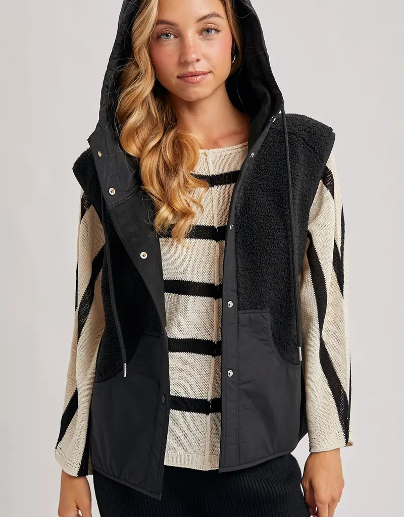 509 Broadway Sherpa Hooded Vest