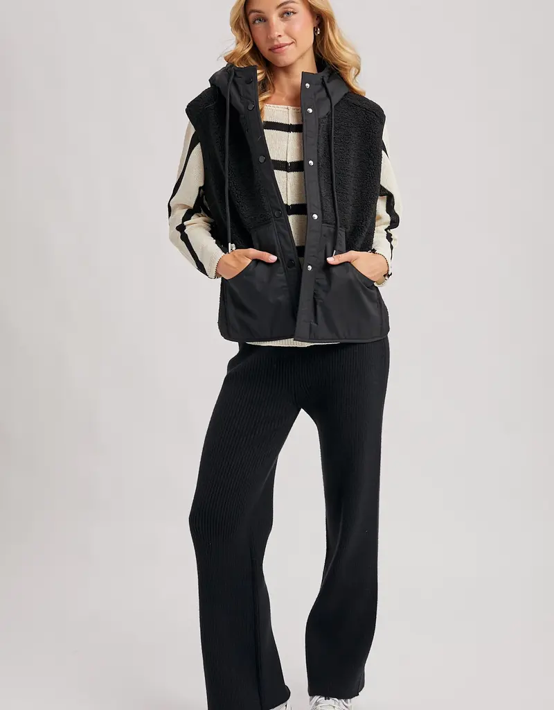 509 Broadway Sherpa Hooded Vest