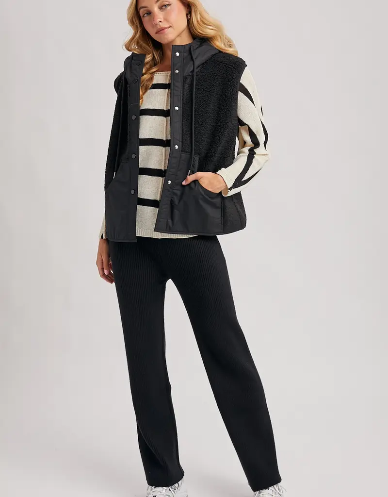 509 Broadway Sherpa Hooded Vest