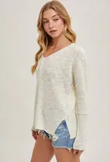 509 Broadway Loose V-Neck Sweater Pullover