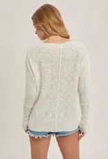 509 Broadway Loose V-Neck Sweater Pullover
