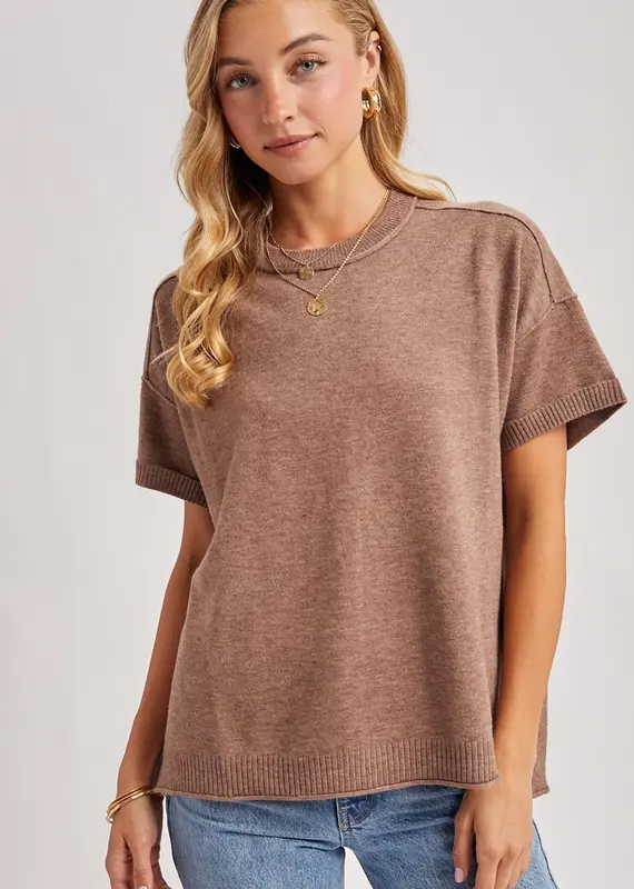 509 Broadway Crew Neck Knit Top