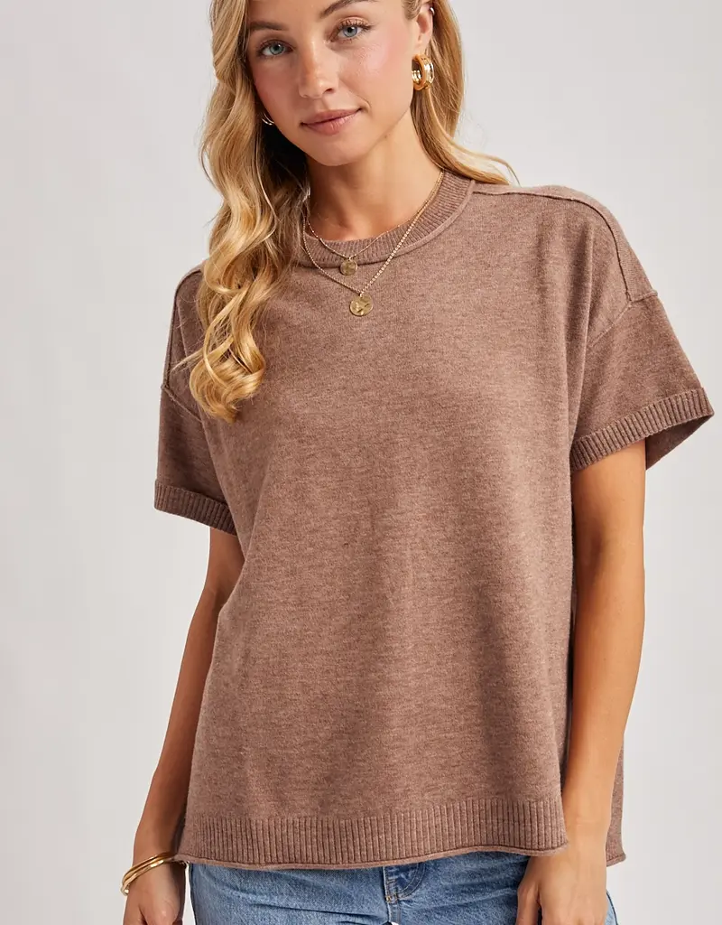 509 Broadway Crew Neck Knit Top
