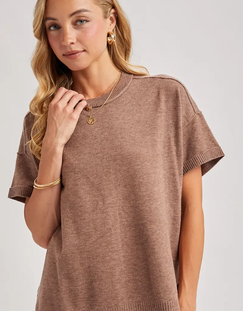 509 Broadway Crew Neck Knit Top
