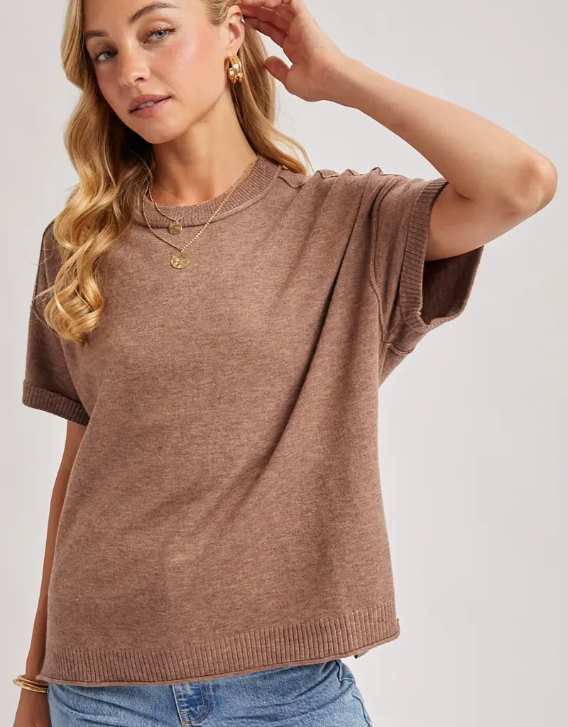 509 Broadway Crew Neck Knit Top