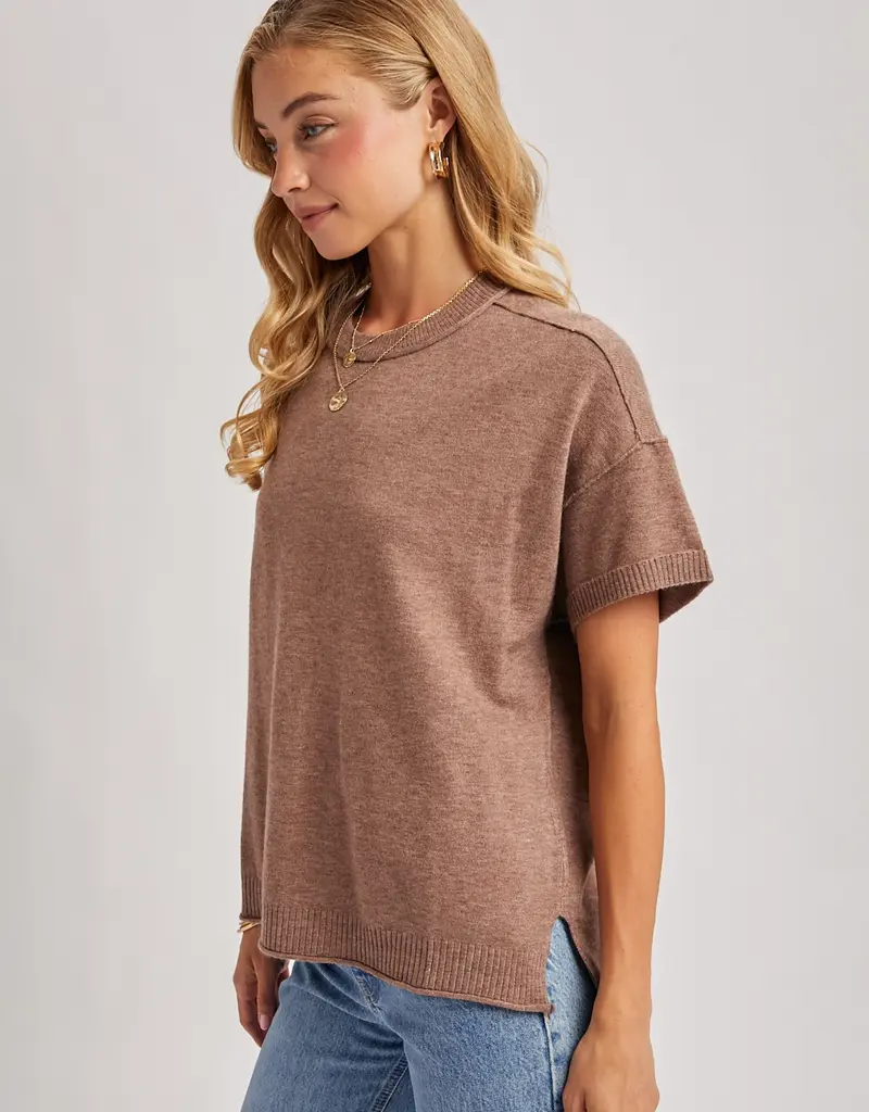 509 Broadway Crew Neck Knit Top