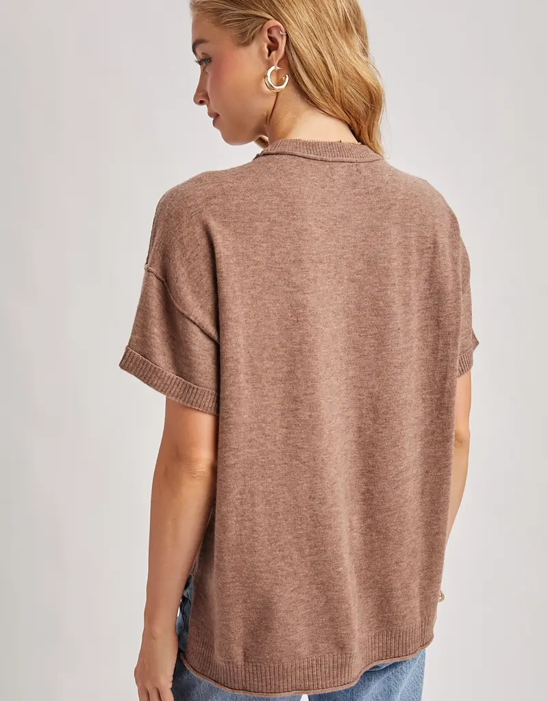 509 Broadway Crew Neck Knit Top