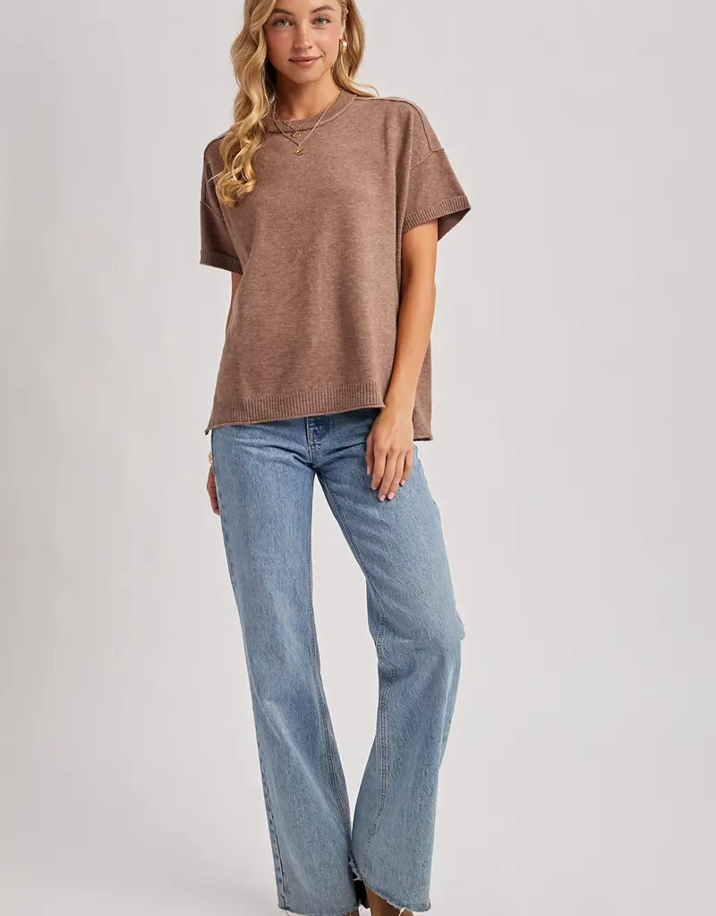 509 Broadway Crew Neck Knit Top
