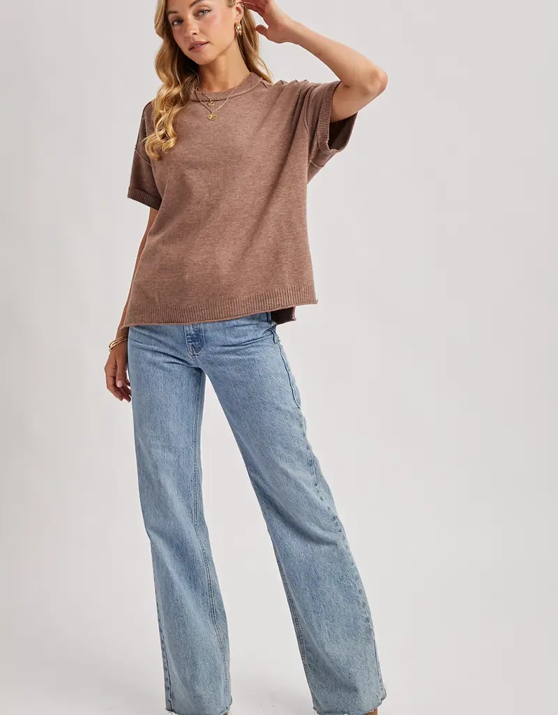 509 Broadway Crew Neck Knit Top