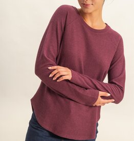509 Broadway Brushed Waffle Raglan Top