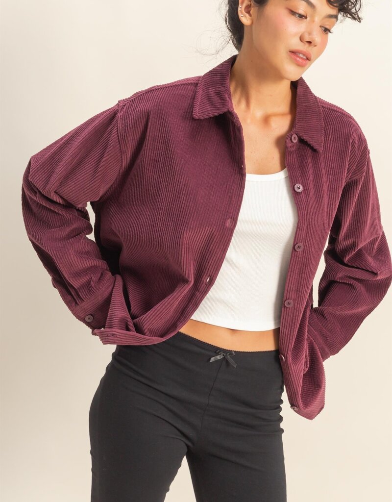 509 Broadway Relaxed Fit Corduroy Shirt Jacket