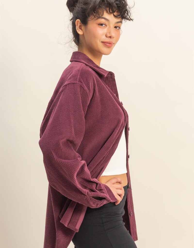 509 Broadway Relaxed Fit Corduroy Shirt Jacket