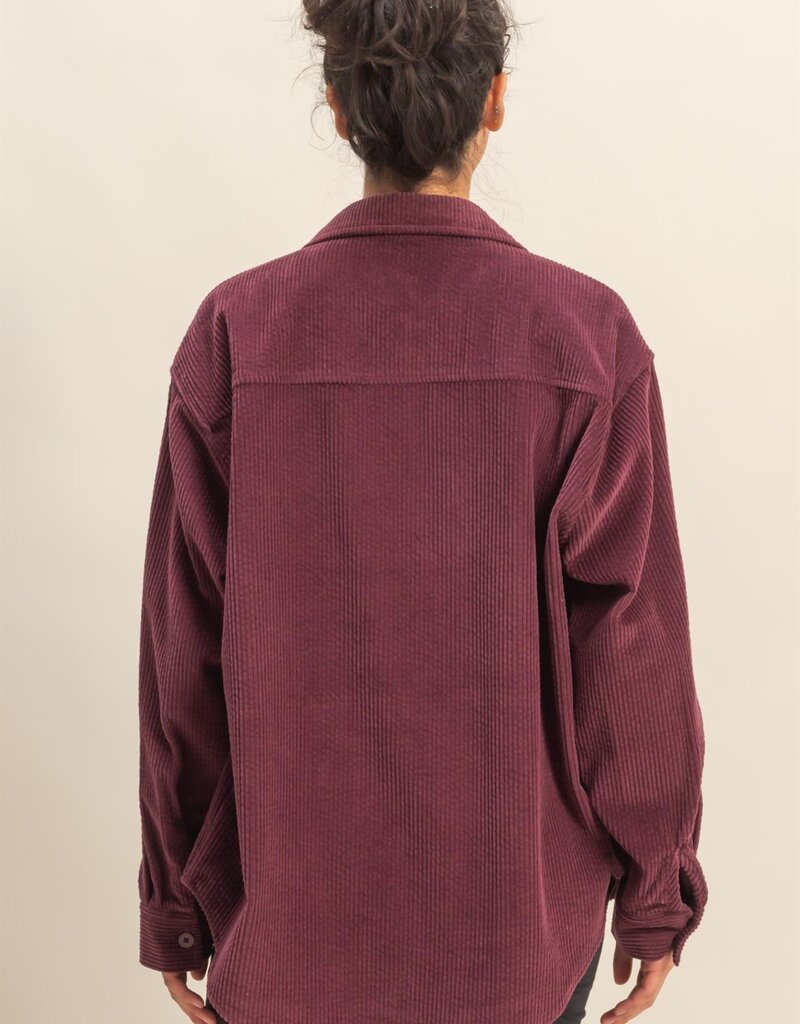 509 Broadway Relaxed Fit Corduroy Shirt Jacket
