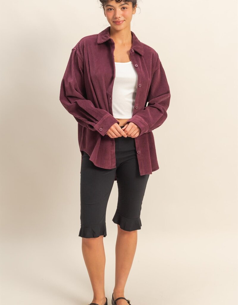 509 Broadway Relaxed Fit Corduroy Shirt Jacket