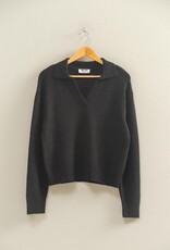 509 Broadway Collared V- Neck Sweater