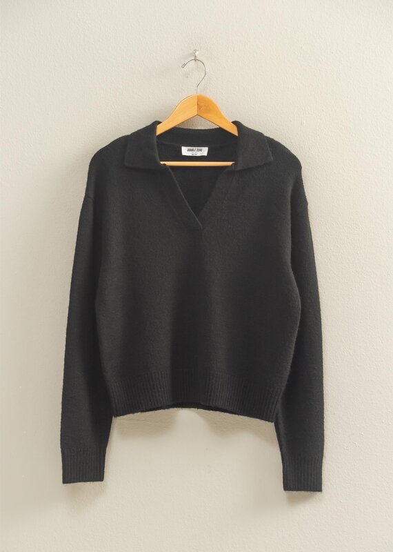 509 Broadway Collared V- Neck Sweater