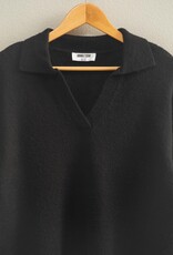 509 Broadway Collared V- Neck Sweater
