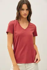 509 Broadway Jersey V-Neck Top