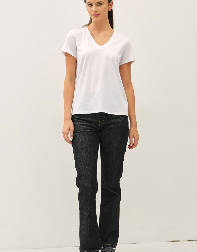 509 Broadway Jersey V-Neck Top