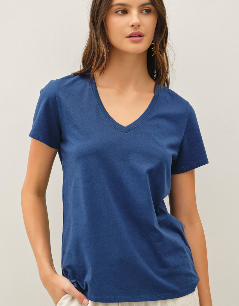 509 Broadway Jersey V-Neck Top