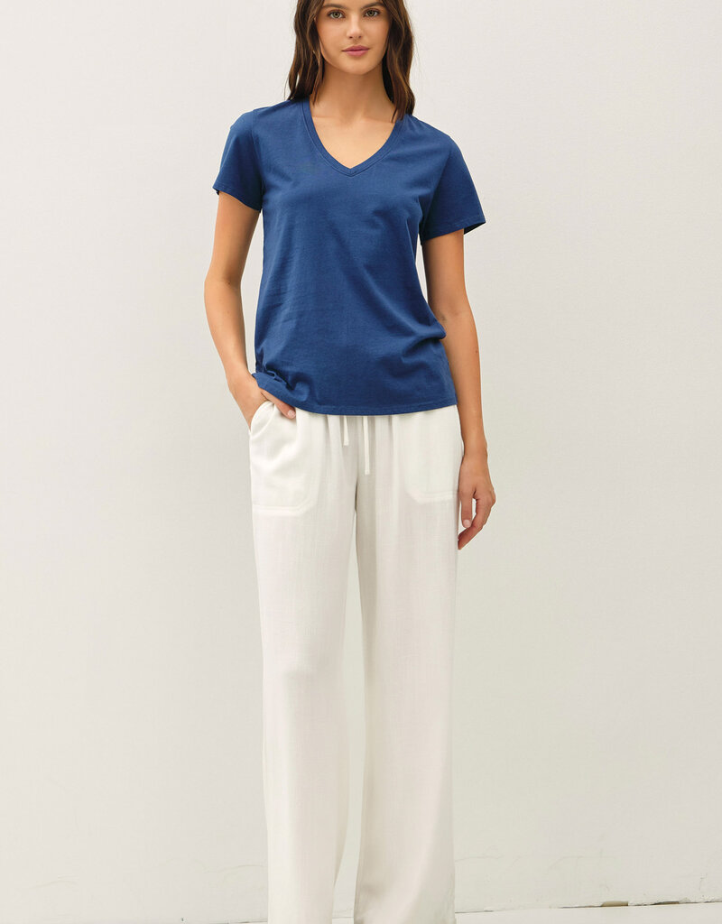 509 Broadway Jersey V-Neck Top