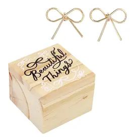509 Broadway Bow Treasure Box Earrings
