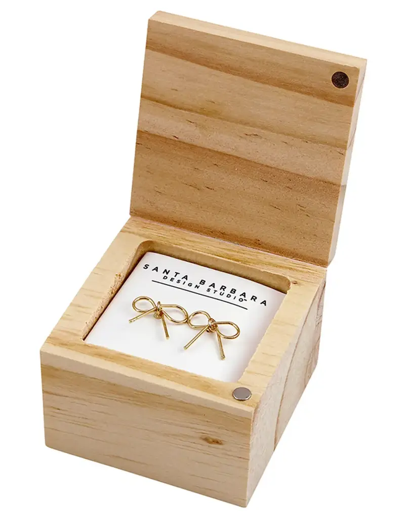 509 Broadway Bow Treasure Box Earrings