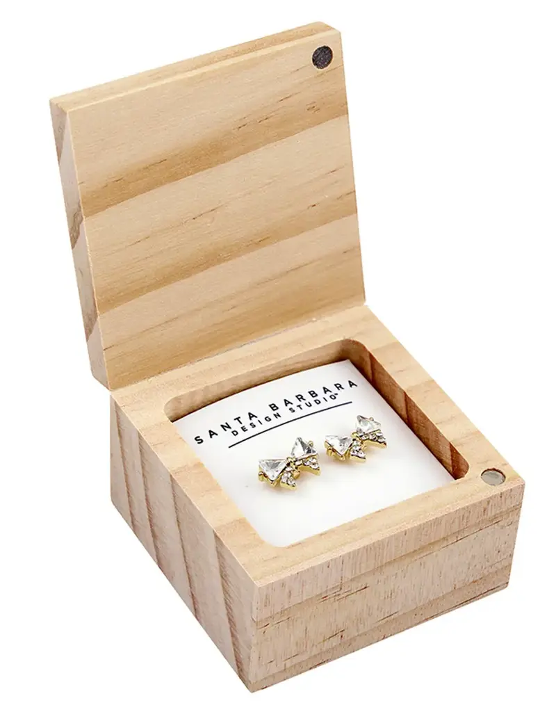 509 Broadway Bow Treasure Box Earrings