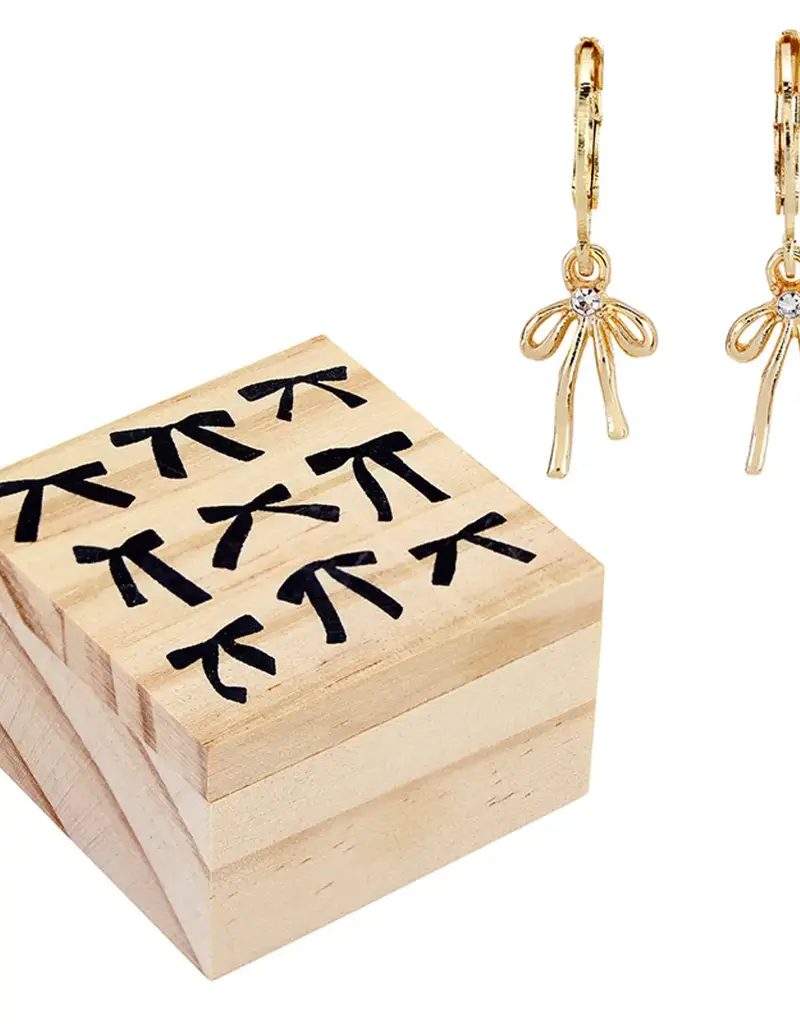 509 Broadway Bow Treasure Box Earrings