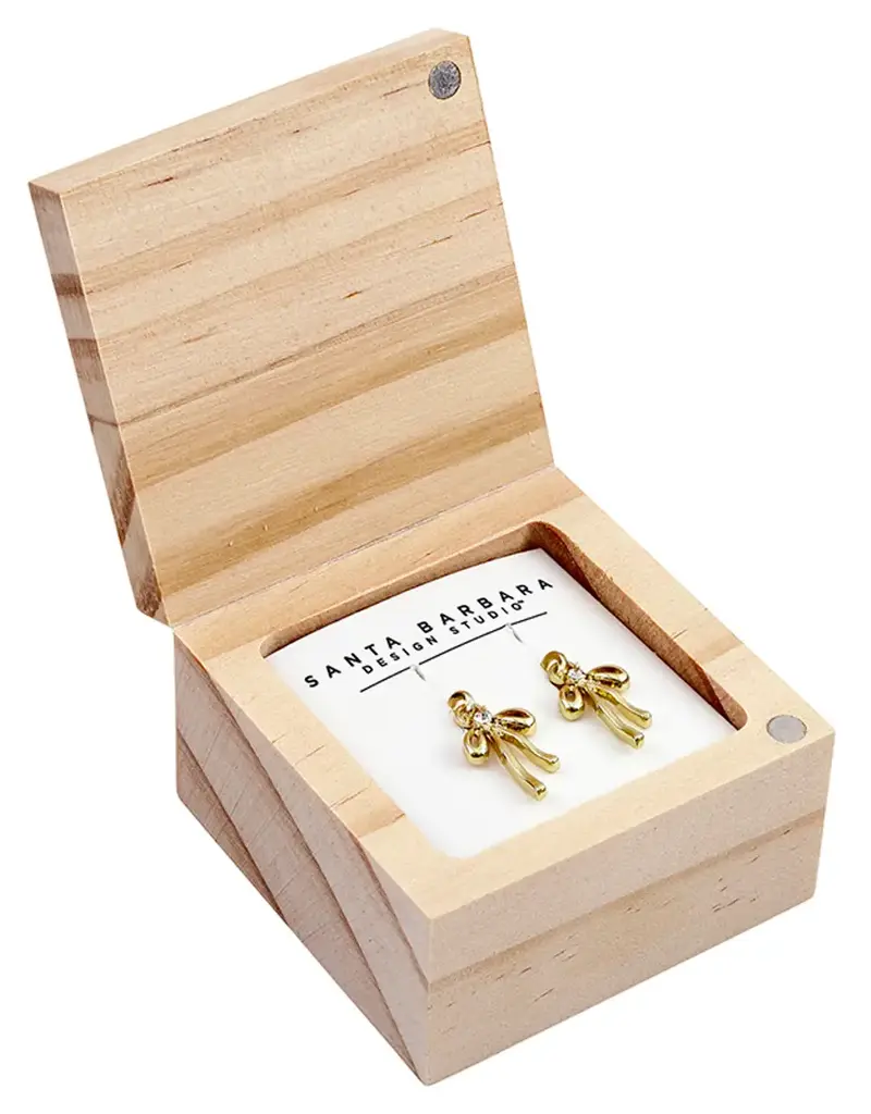 509 Broadway Bow Treasure Box Earrings