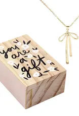 509 Broadway Bow Treasure Gift Necklace