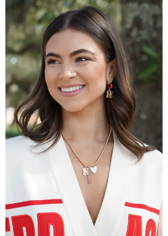 Faire Nebraska Ball Bead Charm Necklace