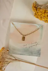 Dear Heart Rest In Him Mini Tag Necklace