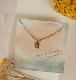 Dear Heart Rest In Him Mini Tag Necklace