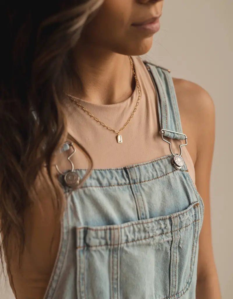 Dear Heart Rest In Him Mini Tag Necklace