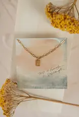 Dear Heart Rest In Him Mini Tag Necklace