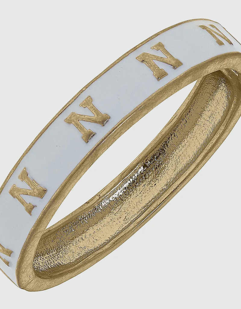 509 Broadway Nebraska Cornhuskers Enamel Logo Hinge Bangle