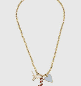 509 Broadway Texas Longhorns Ball Bead Charm Necklace