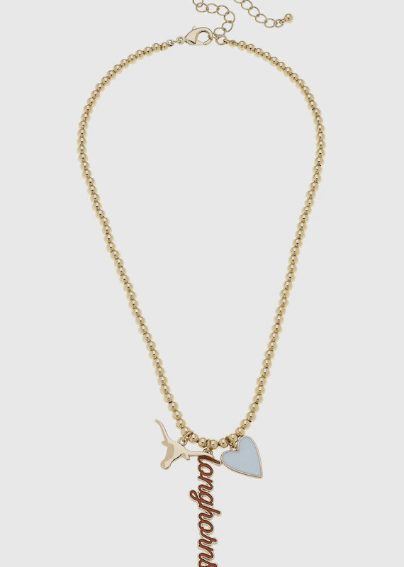 509 Broadway Texas Longhorns Ball Bead Charm Necklace