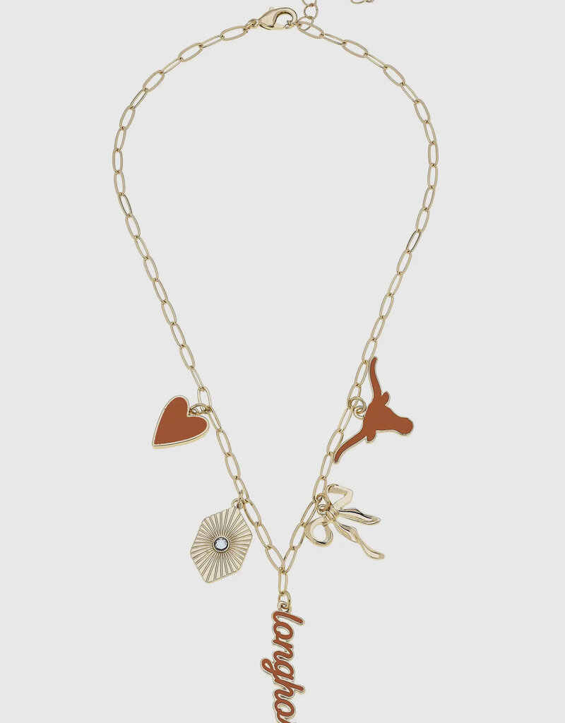 509 Broadway Texas Longhorns Paper Clip Charm Necklace