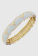 509 Broadway Texas Longhorns Sculpted Enamel Logo Bangle in White