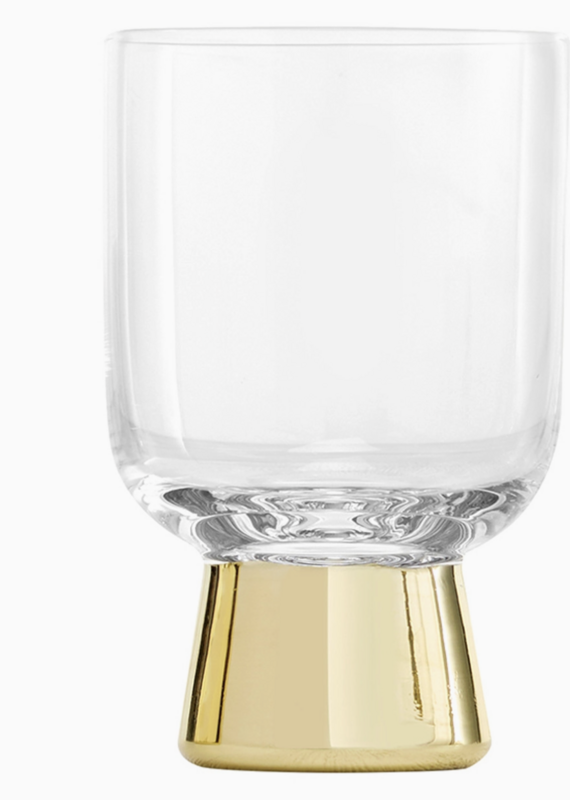 509 Broadway Gold Modern Wine Glass