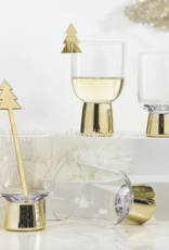 509 Broadway Gold Modern Wine Glass