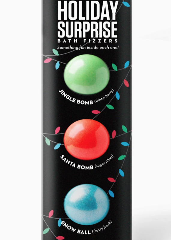 Da Bomb Bath Fizzers Jingle/Santa/Snow 3 Pack Bath Bomb