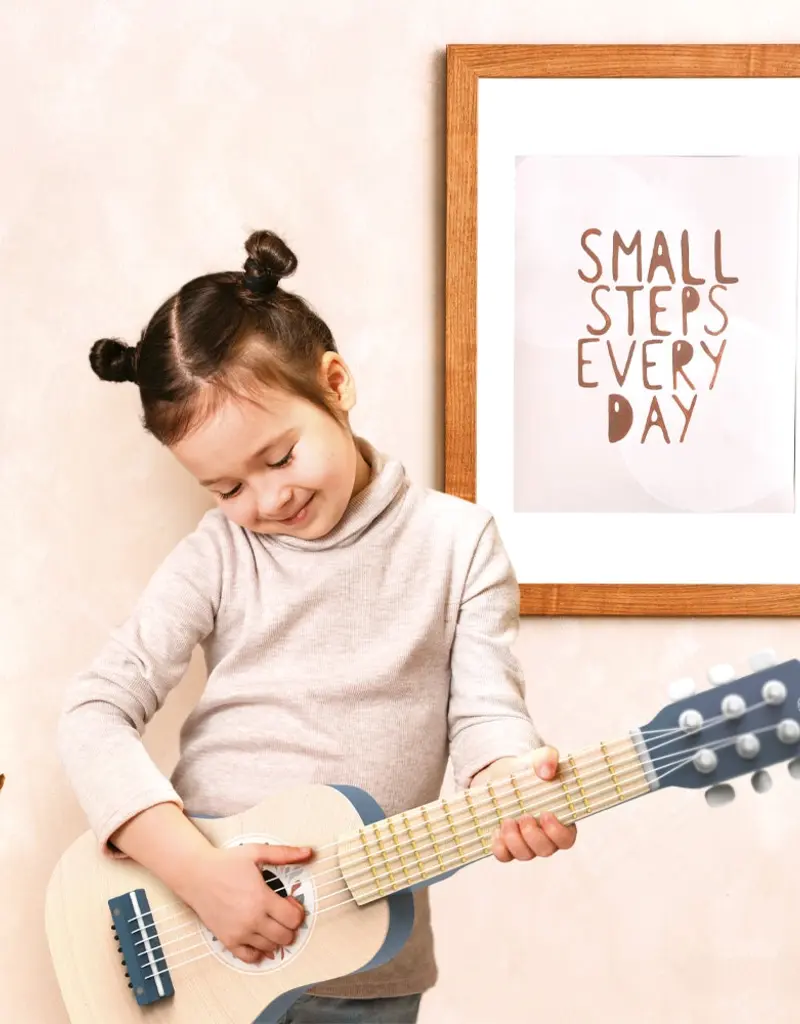 509 Broadway Blue Wooden Toy Guitar