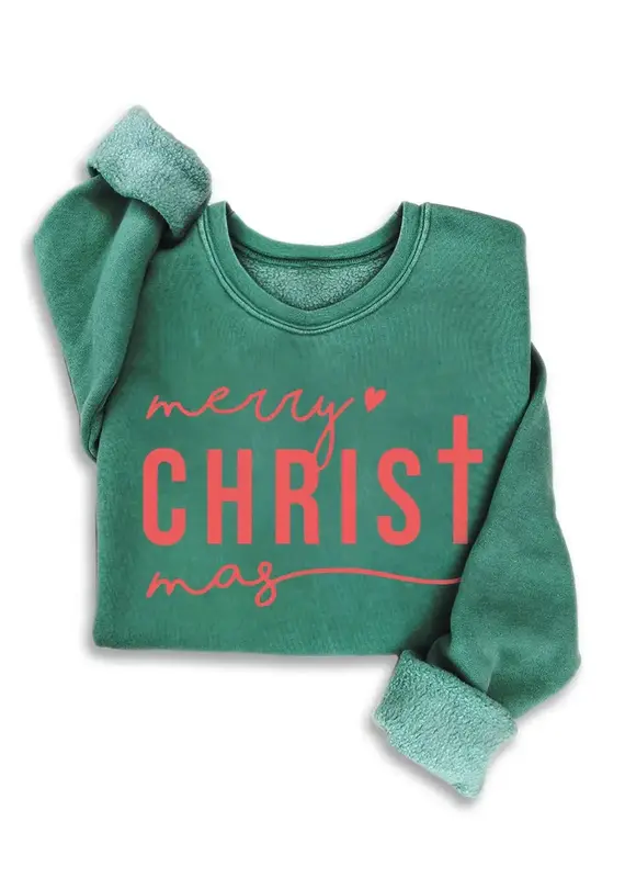 509 Broadway Merry Christmas Mineral Sweatshirt