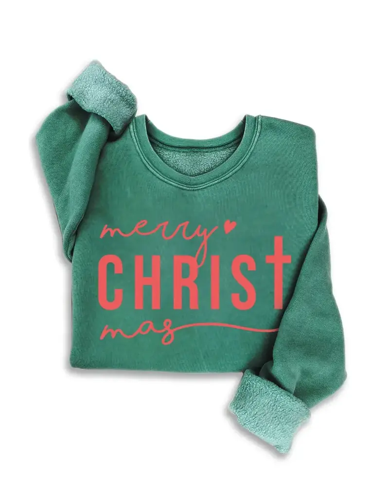 509 Broadway Merry Christmas Mineral Sweatshirt
