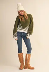 509 Broadway Long Balloon Sleeve Pullover Sweater